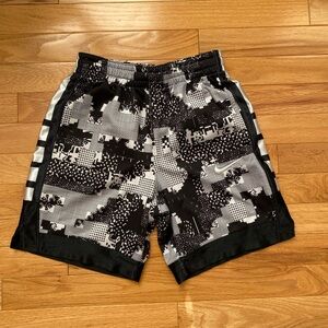 Nike Black and Gray Athletic Shorts with Camouflage Design